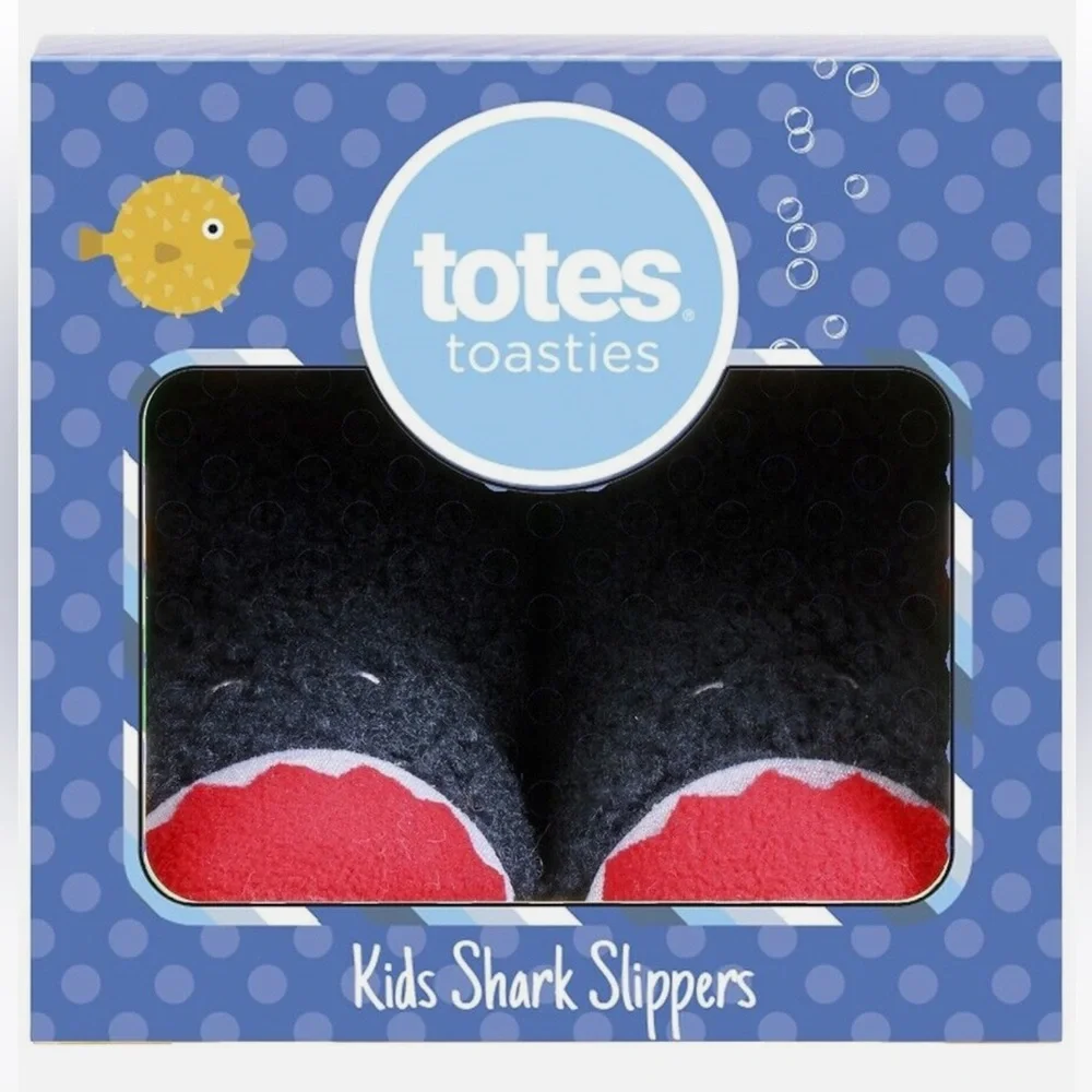 Isotoner Kids Shark Slipper Booties